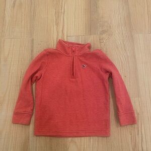 Vineyard Vines Kids Nantucket Red Quarter-Zip Sweater